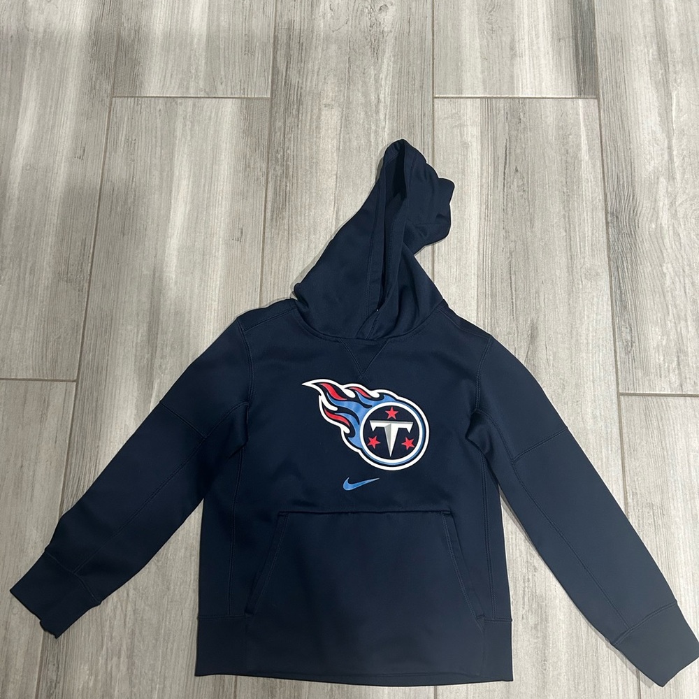 Youth Tennessee Titans Navy Prime Pullover Hoodie